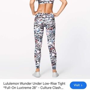 Lululemon Low Rise Leggings